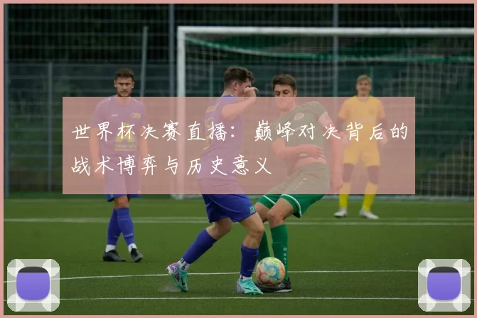 世界杯决赛直播：巅峰对决背后的战术博弈与历史意义