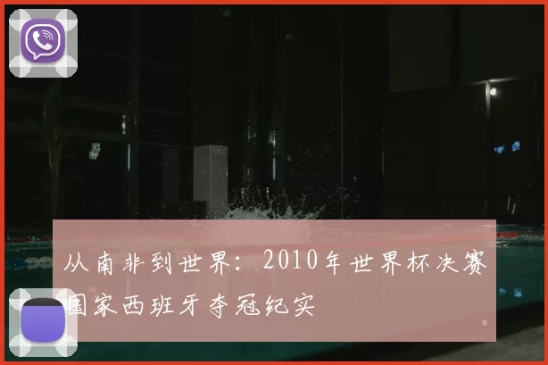 从南非到世界:2010年世界杯决赛国家西班牙夺冠纪实
